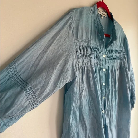 JP and Mattie Pleat Front Button Down 100% Cotton Shirt Size S - Picture 2 of 5